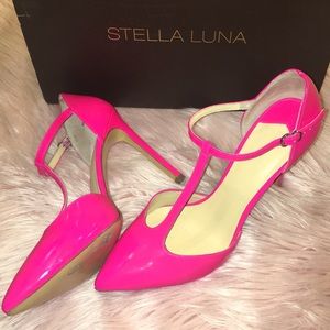 Authentic Stella Luna Patent Fuschia heels